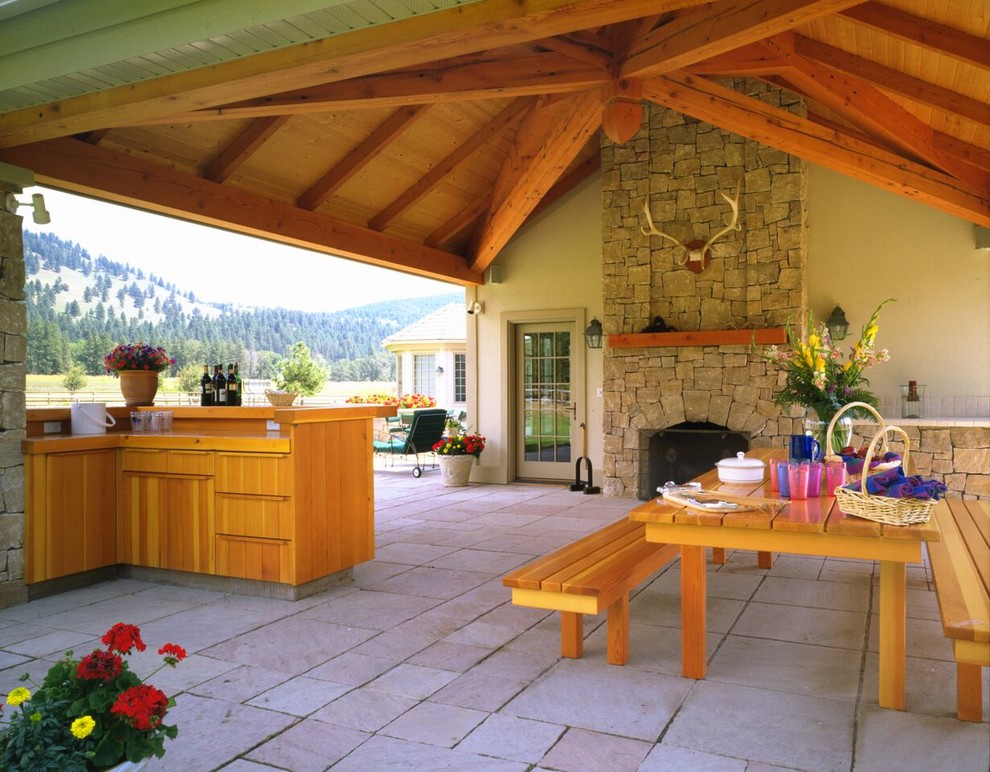 Patio - rustic patio idea
