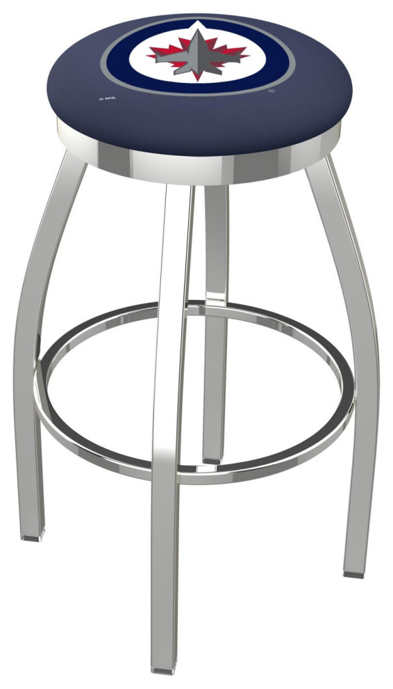 Holland Bar Stool Winnipeg Jets Swivel Counter Stool With Chrome