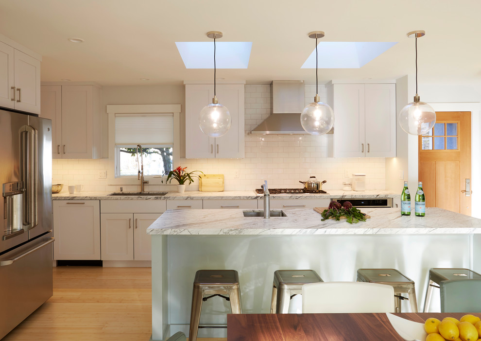 Design ideas for a transitional kitchen in San Francisco.