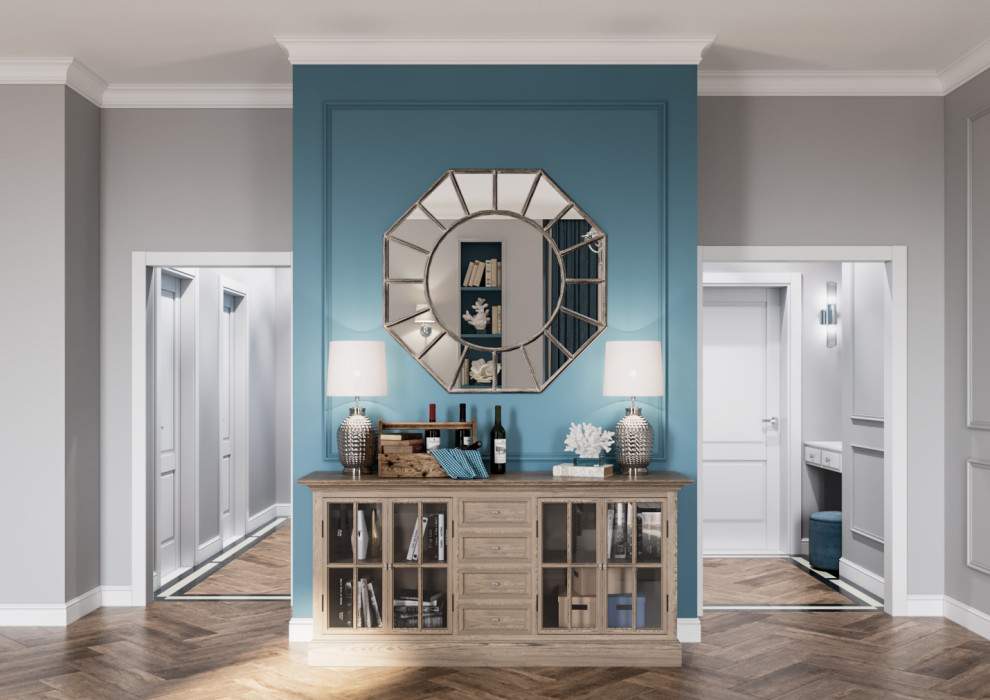 Дизайн квартиры неоклассике с элементами американской классики