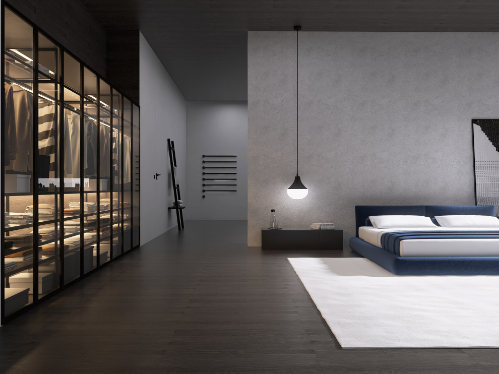 Спальня с атмосферой спокойствия  интерьер мастер блока спальни с ванной