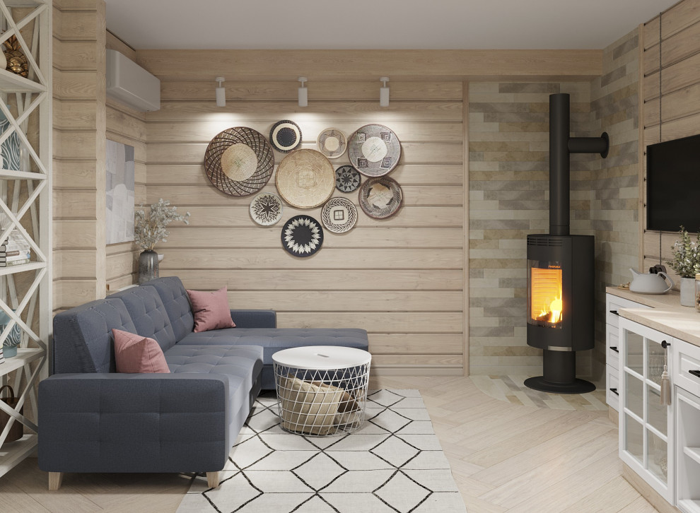 Дизайн интерьера срубного дома