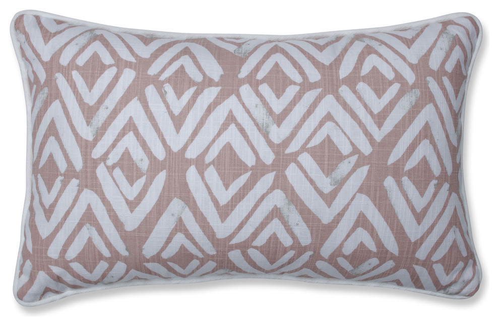 Fearless Blush Rectangular Throw Pillow Contemporary Decorative Pillows by Pillow Perfect