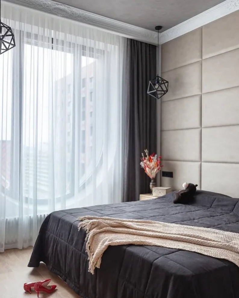 Мягкие стеновые панели в спальне