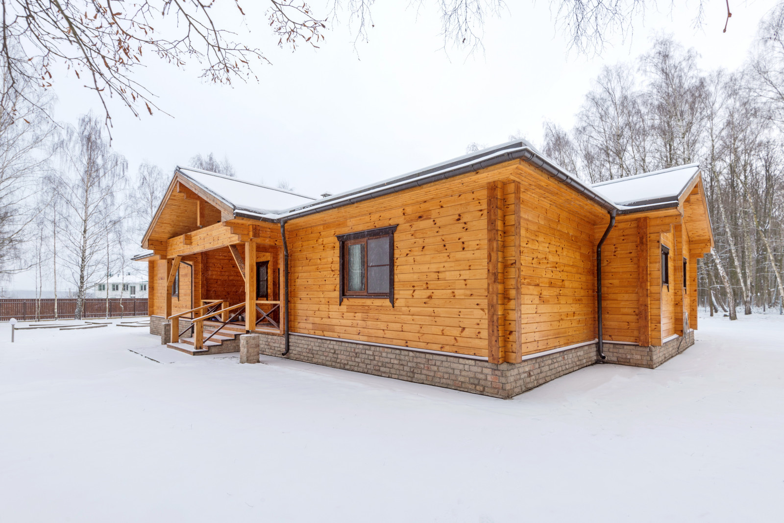 Дом из клееного бруса по проекту "Занино"