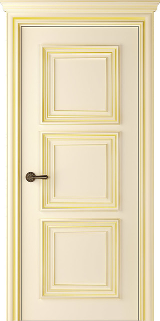 Palazzo 3 Ivory Gold Patina Traditional Interior Doors By