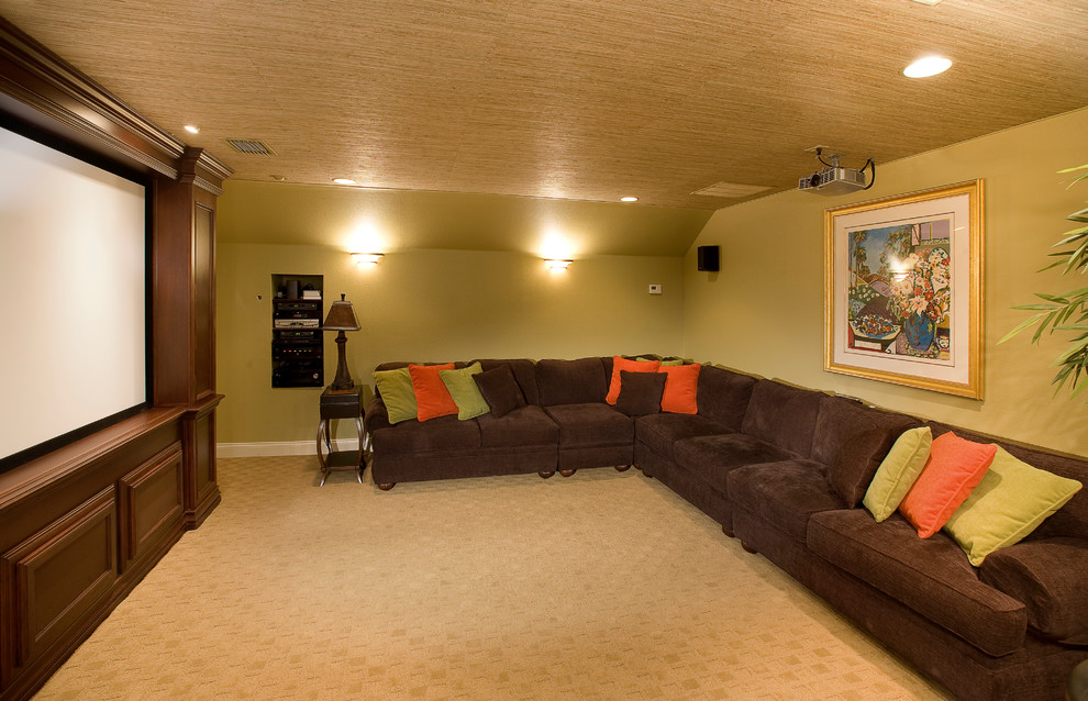 Inspiration for a timeless home theater remodel in Tampa