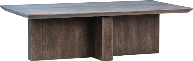 Dovetail Scotch Coffee Table Rustic Gray Oak Wood Transitional Coffee Tables By Euroluxhome Houzz