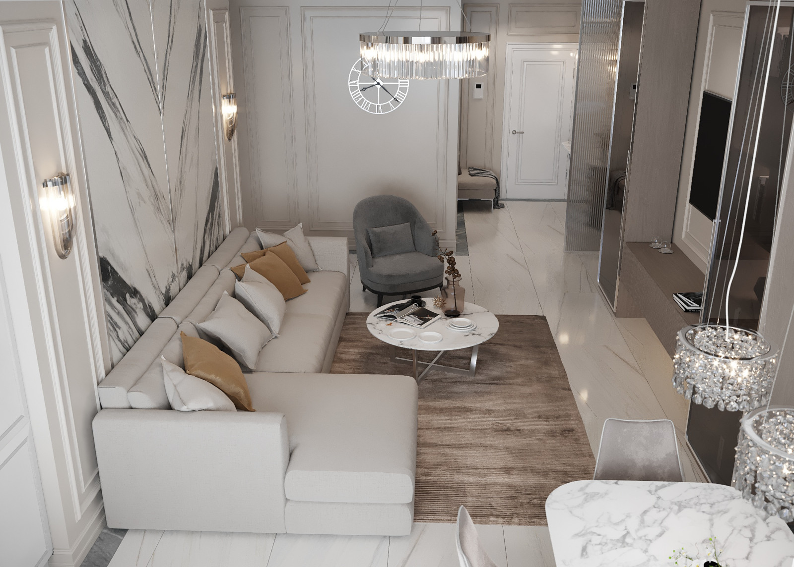 Дизайн интерьера квартиры в ЖК Триколор