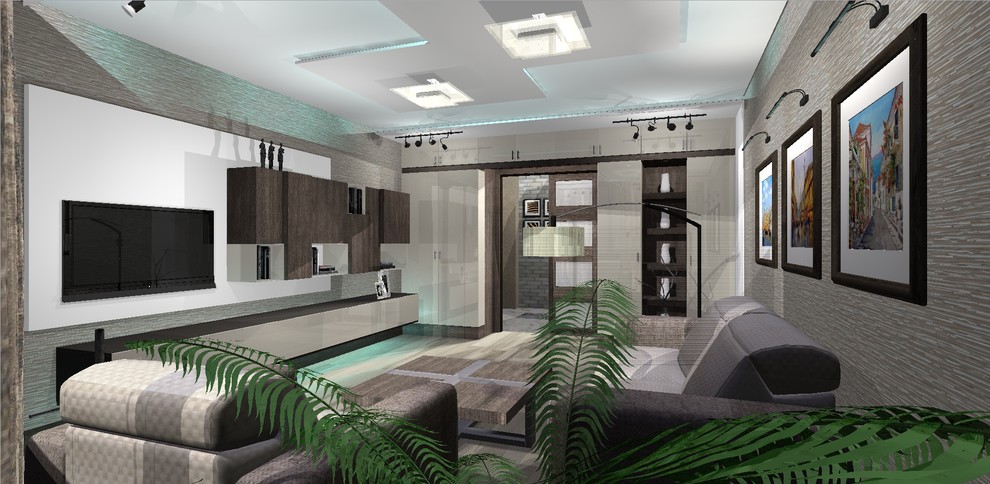 дизайн интерьера части в 3-х комнатной квартиры в г. Екатеринбурге по ул. Советс