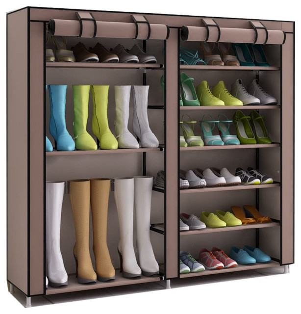 Portable Boot Rack Double Row Covered Nonwoven Fabric - Transitional ...