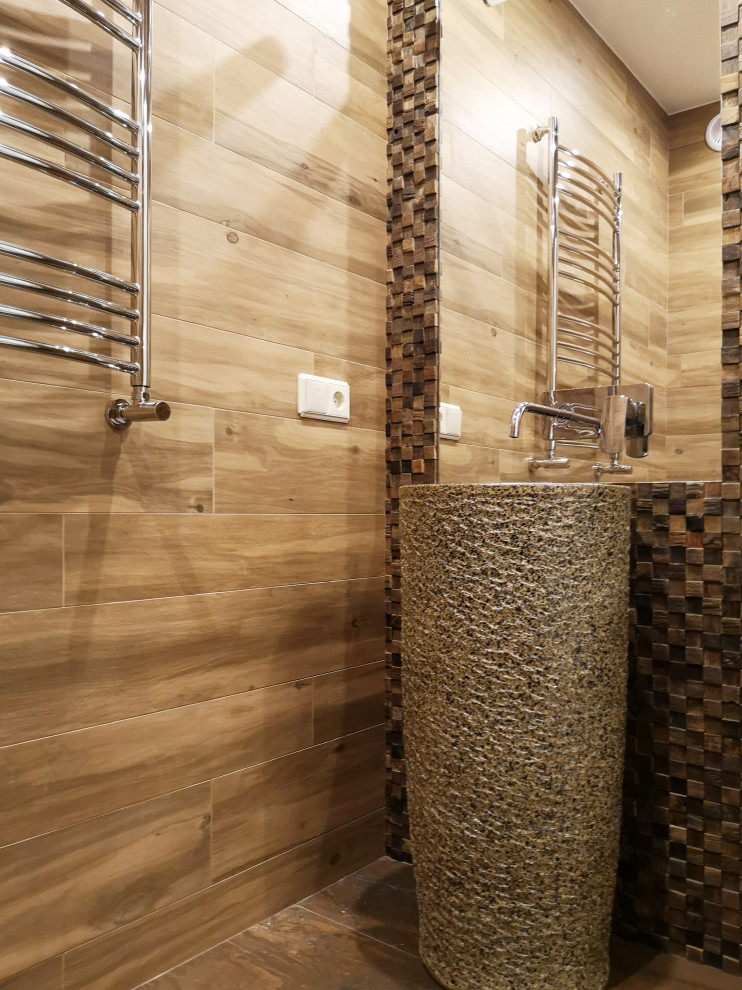 Фото готового интерьера. Цокольный этаж загородного дома, зона для отдыха