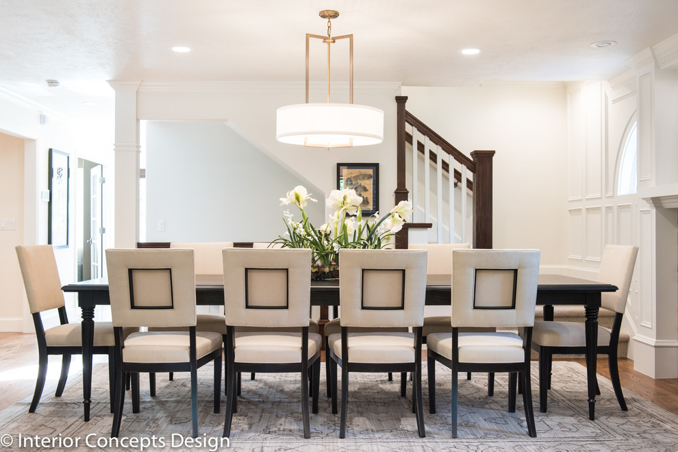 Design ideas for a transitional dining room in Salt Lake City.