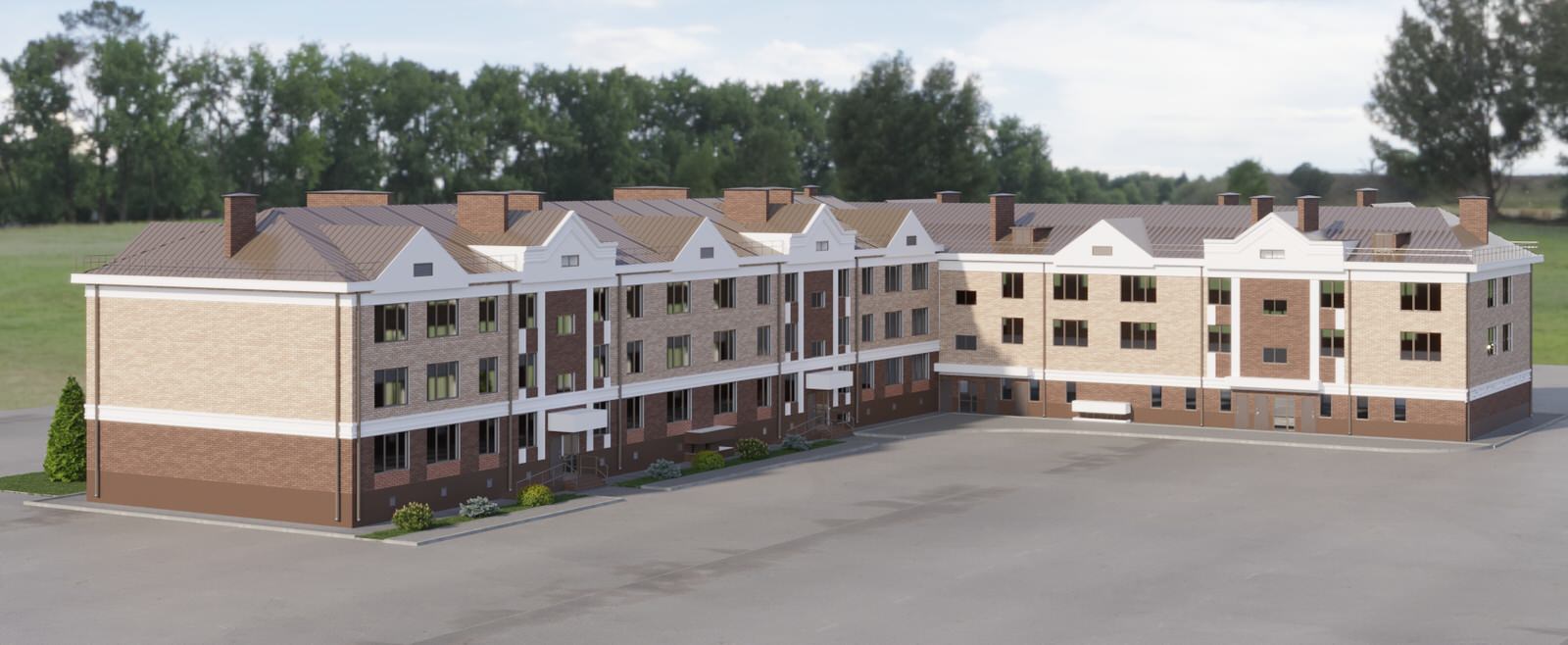 Фасад многоквартирного дома