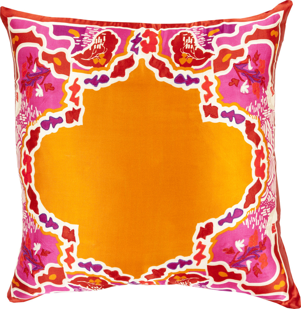 Surya Geisha Silk Medium Square Pillow 5"x20"x20" GE002-2020D
