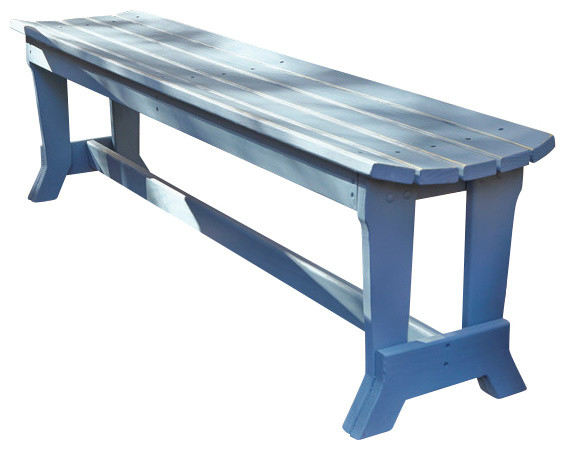 Carolina Preserves 4-Seat Bench Without Back, Forest Green Wash