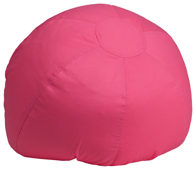 Contemporary Small Solid Hot Pink Kids Bean Bag Chair Contemporary