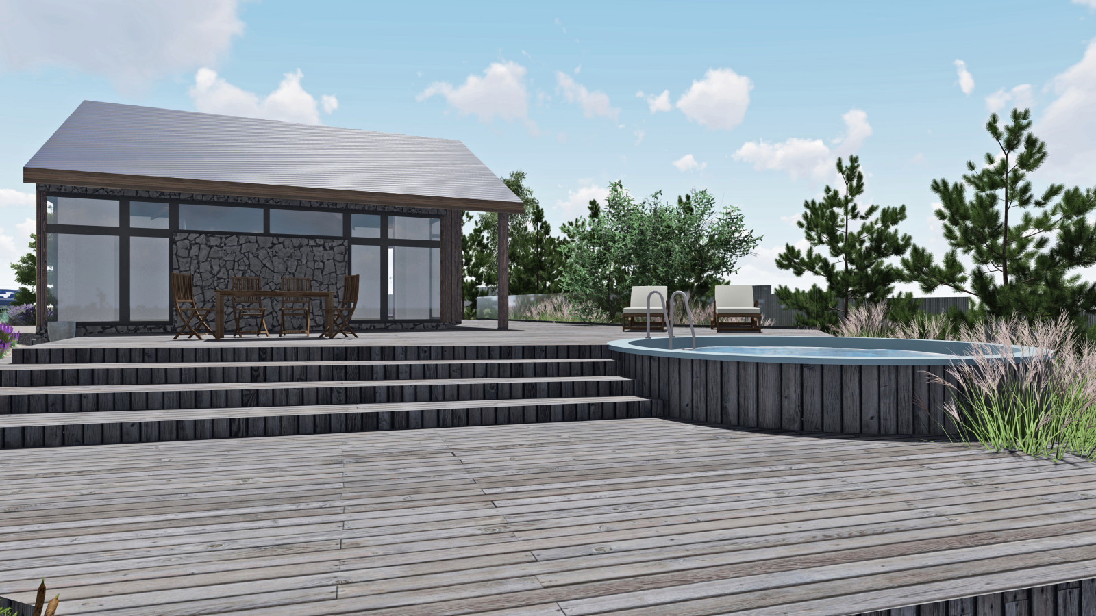 Ландшафт участка д.М.Куяш 2022г.