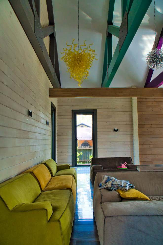 Одноэтажный загородный дом с вторым светом