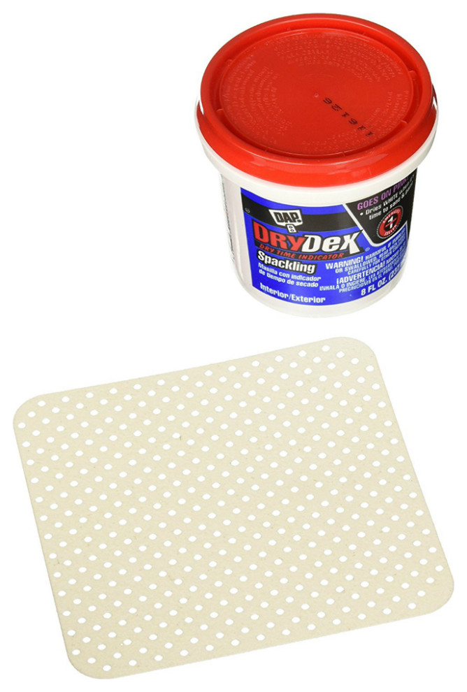 Dap® 12345 Wall Repair Patch Kit with DryDex Spackling, White Paint