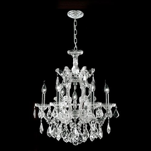 Empire Seven-Light Chrome Finish with Clear-Crystals Chandelier