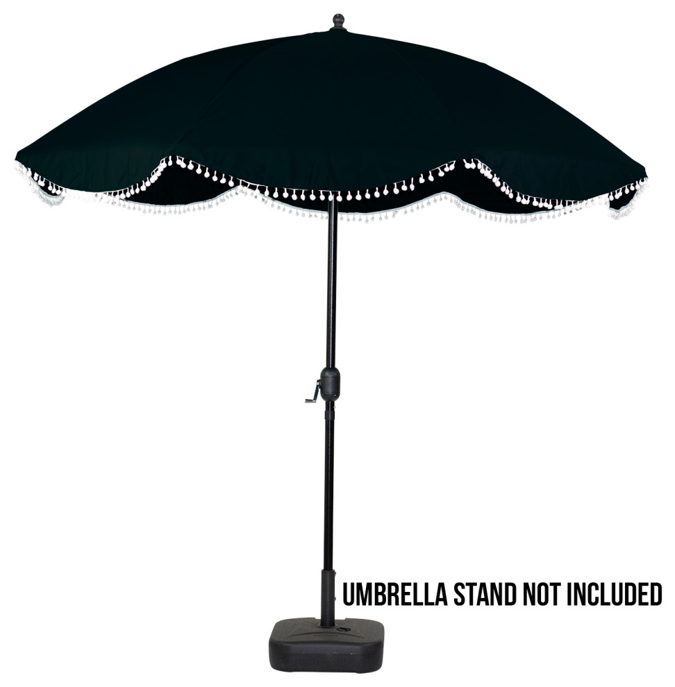 Patio Premier 9' Round Market Umbrella Aluminum 8 rib Fringe
