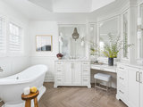 Transitional Bathroom by Plain & Posh