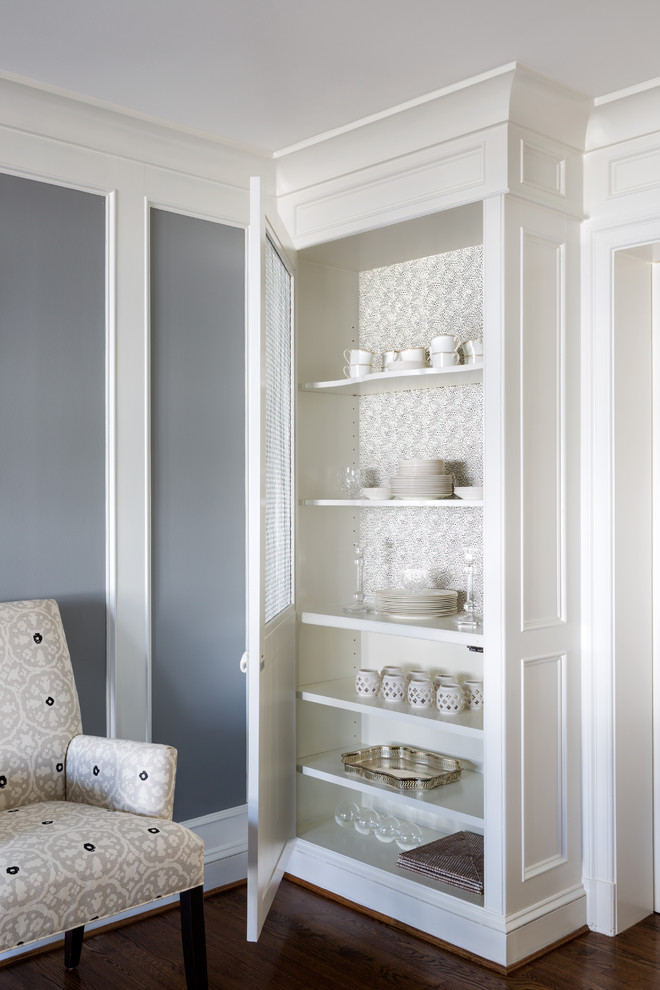 Example of a transitional dark wood floor home design design in DC Metro