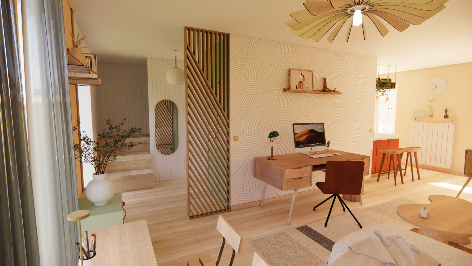 PROJET 3D - Aménagement d'un salon - salle à manger
