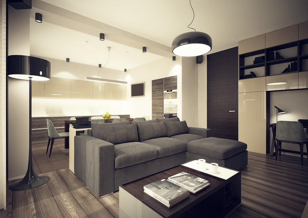 Частная квартира с современным интерьером.