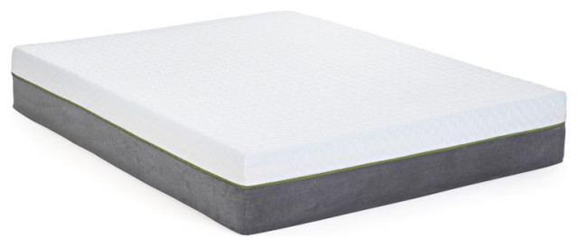 Pemberly Row 12" Queen Mattress and Z Adjustable Bed Base in White