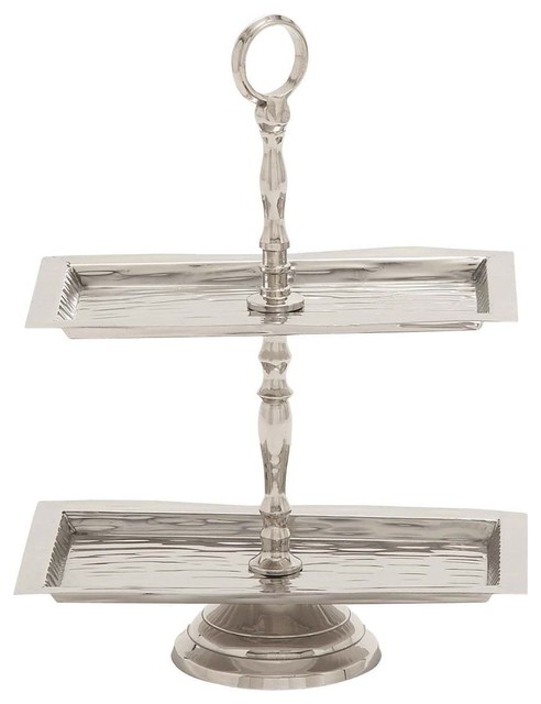 Steel 2 Tier Tray with Vintage Refined Look