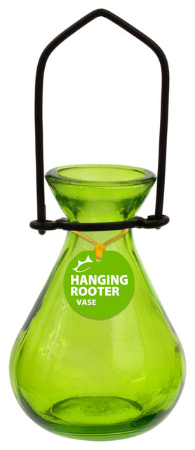 Hanging Teardrop Recycled Glass Rooting Vase Contemporary