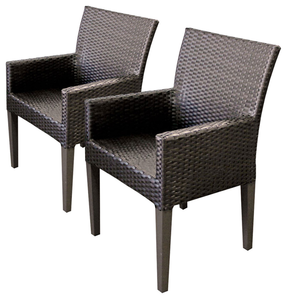 2 Belle Dining Chairs With Arms Espresso