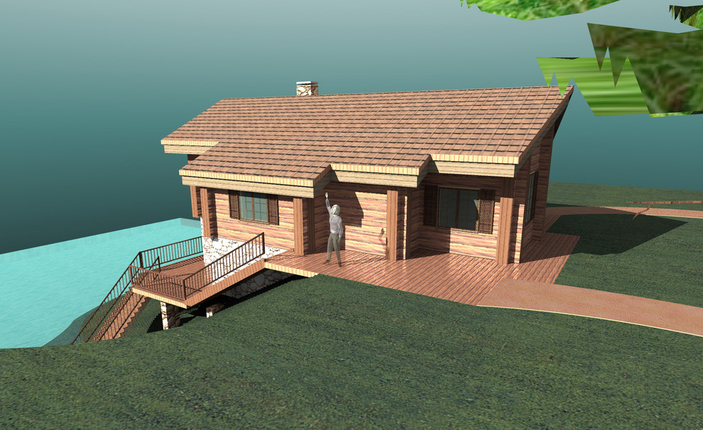 Мещера. Домики на склоне.