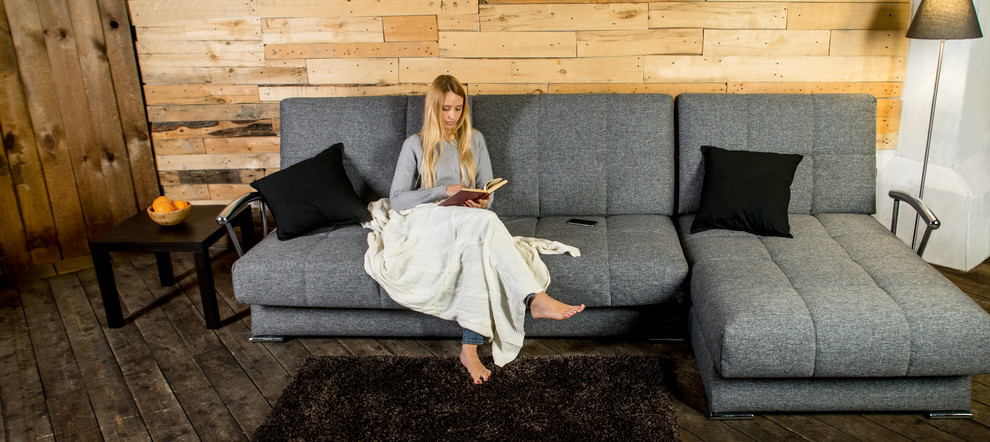 Дудинка диван угловой Рогожка Натура серый