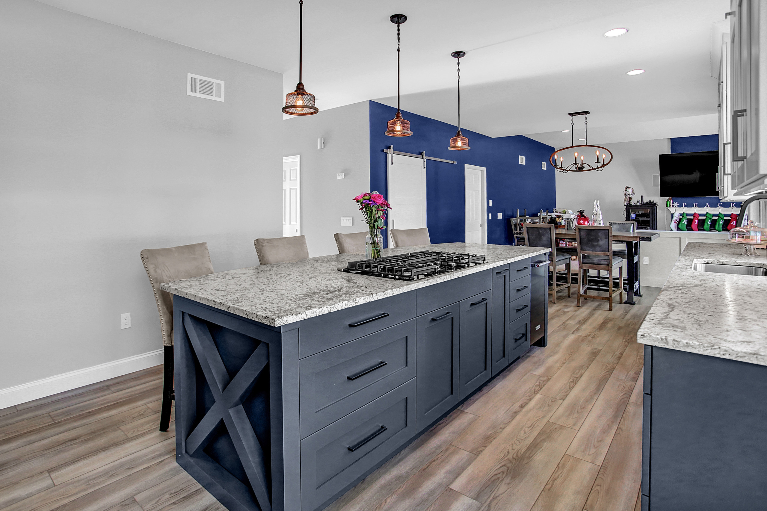 Blue & White Transitional Kitchen Remodel