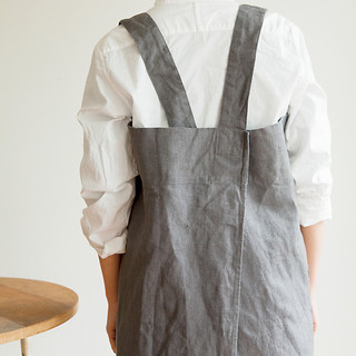 Cross Apron, Slate Gray - Traditional - Aprons - by Shop Fog Linen