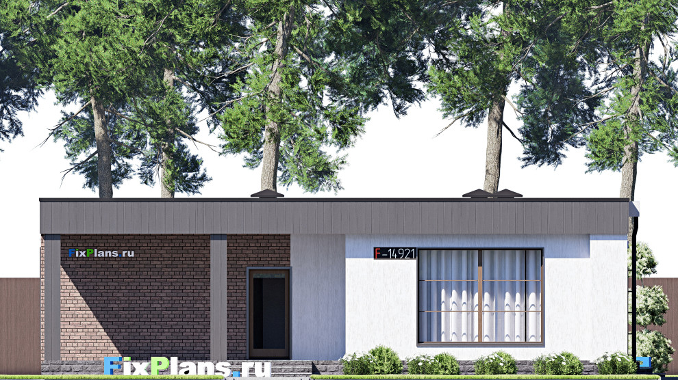 Проект одноэтажного дома 9х14м S81м2 F-14921