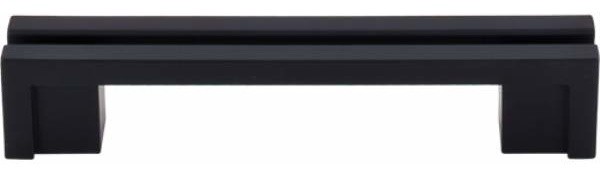 Top Knobs TK55BLK 3-1/2 inch cc Flat Rail Cabinet Pull - Flat Black