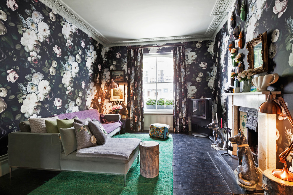 Photo of an eclectic home design in London.