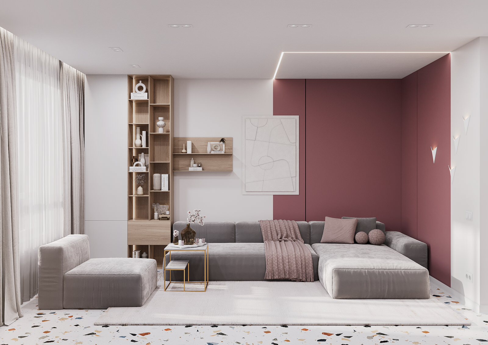 Дизайн-проект яркой квартиры 65 кв.м в современном стиле