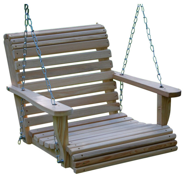 2' Cypress Roll Swing Transitional Porch Swings by Louisiana
