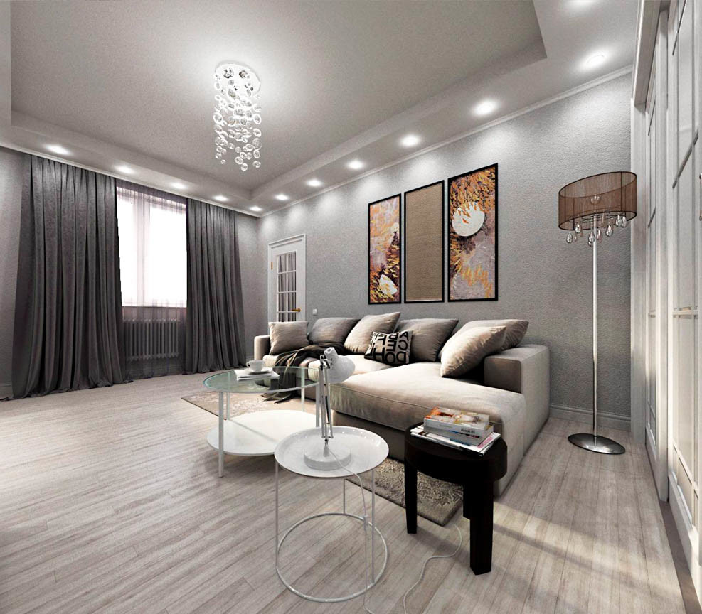 Просторная квартира в стиле современная классика