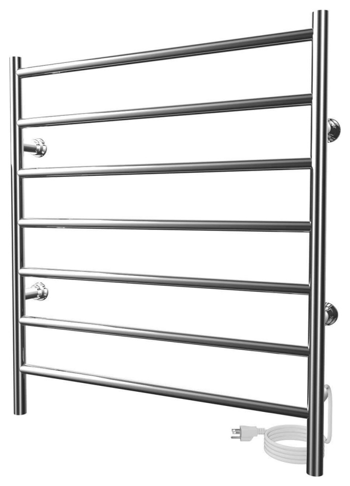 ICO Bath Linear PlugIn Electric Towel Warmer Round Bar, 24 Inch x 27