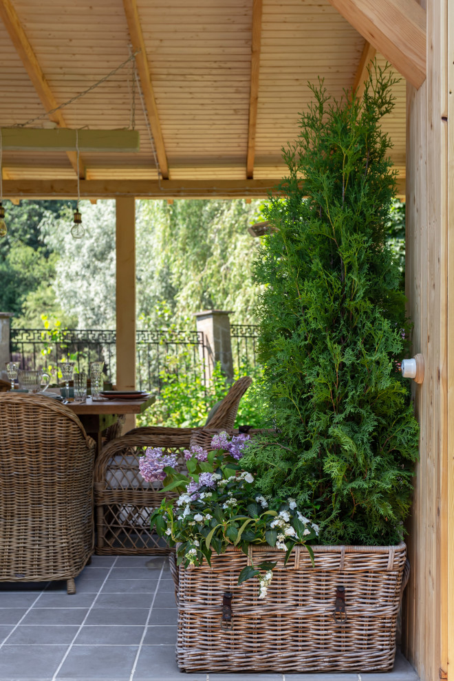 Беседка с летней кухней для Анастасии Вертинской и Степана Михалкова. "На дачу"