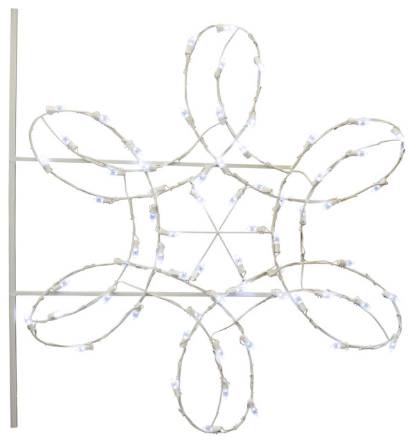 Vickerman D493045 4 5' Double Spiral Snowflake Commercial Pole