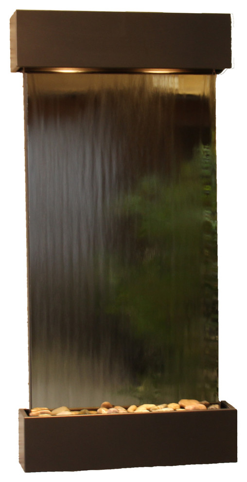 Whispering Creek Water Feature by Adagio, Silver Mirror, Antique Bronze