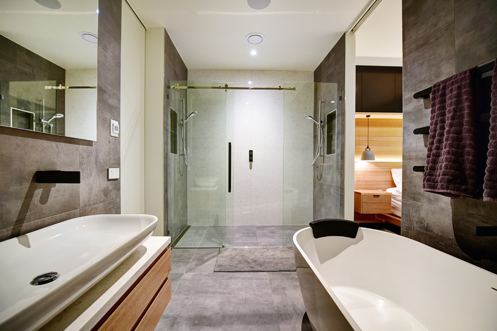 Inspiration for a modern bathroom in Other.