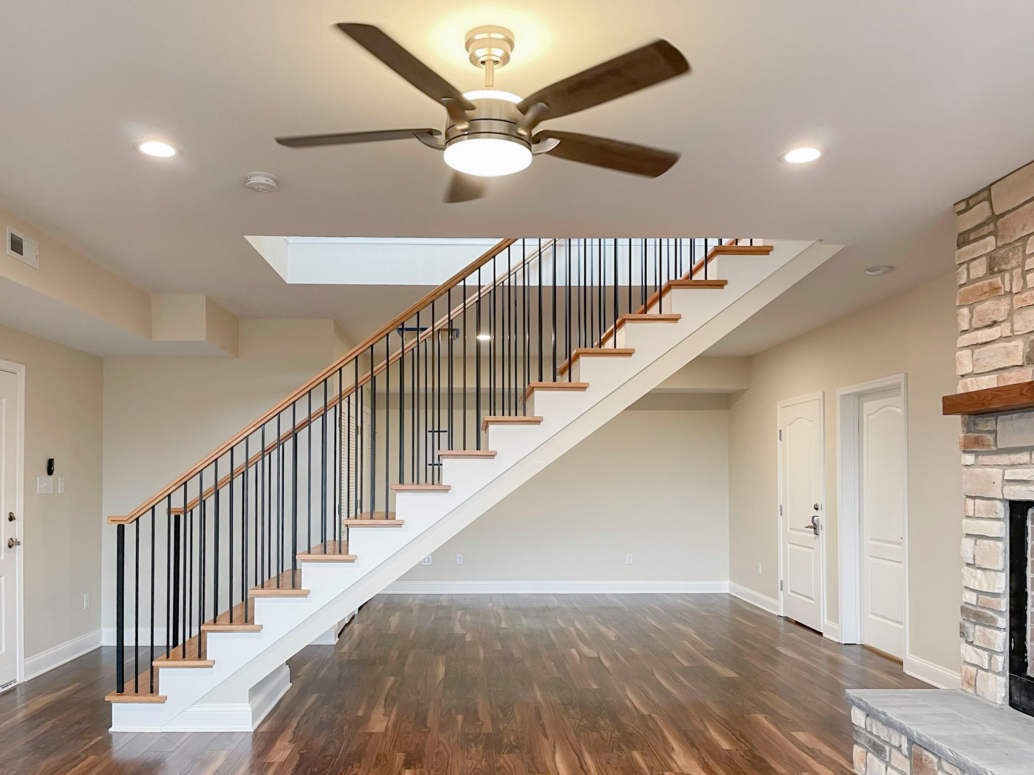 97_Airy Straight-Floating Staircase in Transitional-Mountain Home, Luray, VA 228
